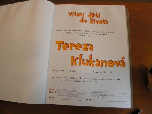 2. 5. 2015 – vítání Klukanová Tereza